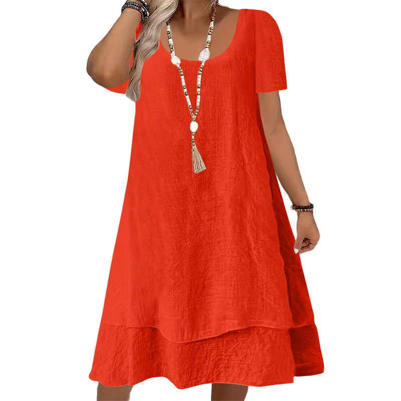 🎦 Nuovi Arrivi + 50% = doppia sorpresa! Vestito Casual Donna a Maniche Corte con Vestibilità Ampia