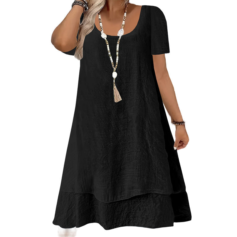 🎦 Nuovi Arrivi + 50% = doppia sorpresa! Vestito Casual Donna a Maniche Corte con Vestibilità Ampia