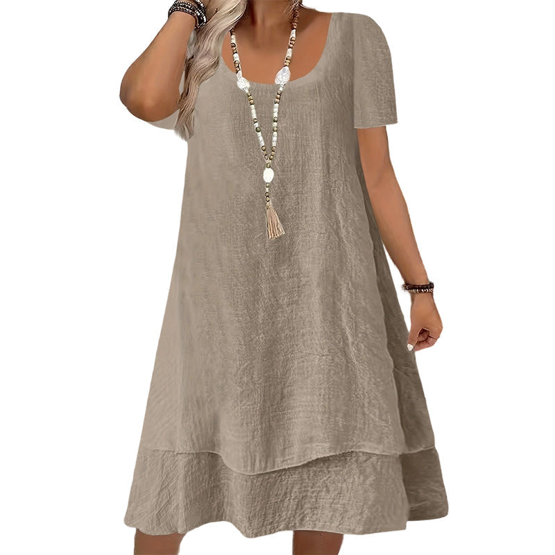 🎦 Nuovi Arrivi + 50% = doppia sorpresa! Vestito Casual Donna a Maniche Corte con Vestibilità Ampia