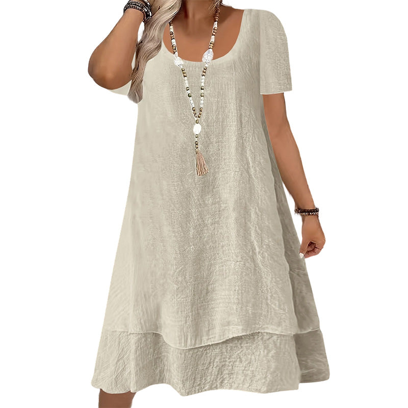 🎦 Nuovi Arrivi + 50% = doppia sorpresa! Vestito Casual Donna a Maniche Corte con Vestibilità Ampia
