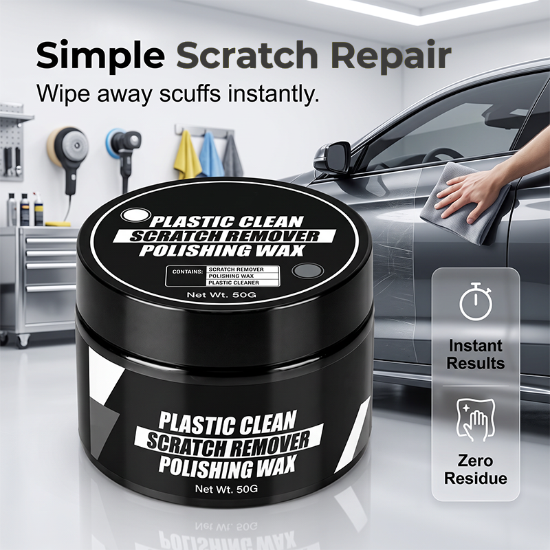 🔥🎁 Nuovo Prodotto – 50% di Sconto 🔥 Cera per Rimuovere e Riparare i Graffi sulle Superfici in Plastica dell'Auto (spugna inclusa)