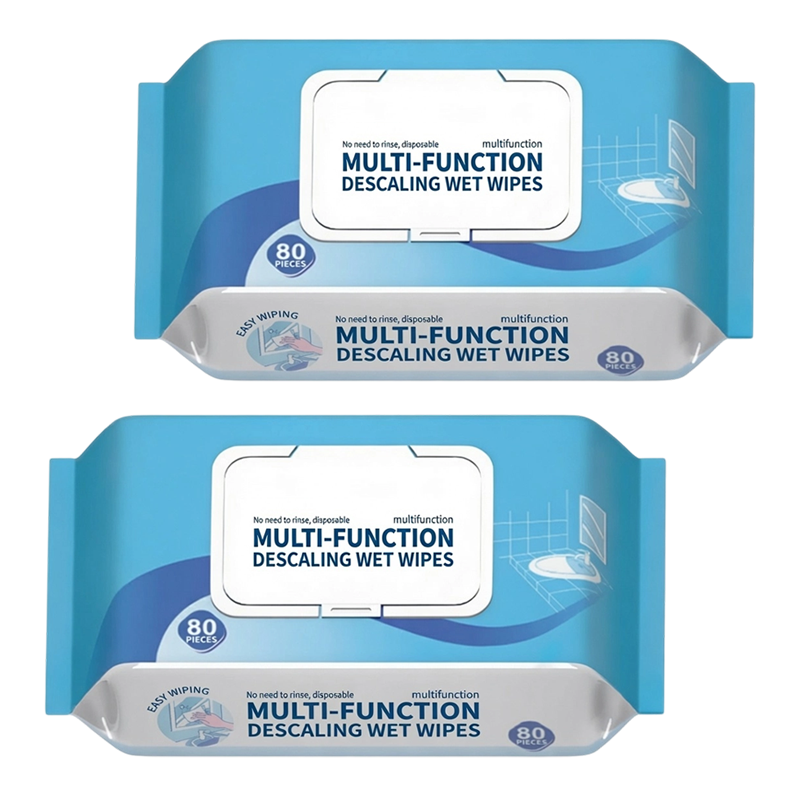 🧻 BUY 3 GET 2 FREE! Multi-Function Bathroom Descaling Cleaning Wipes – Instant Shine Disposable Limescale Remover Wipes, All-Surface Safe for Faucets, Glass, Tile & Bathroom Fixtures