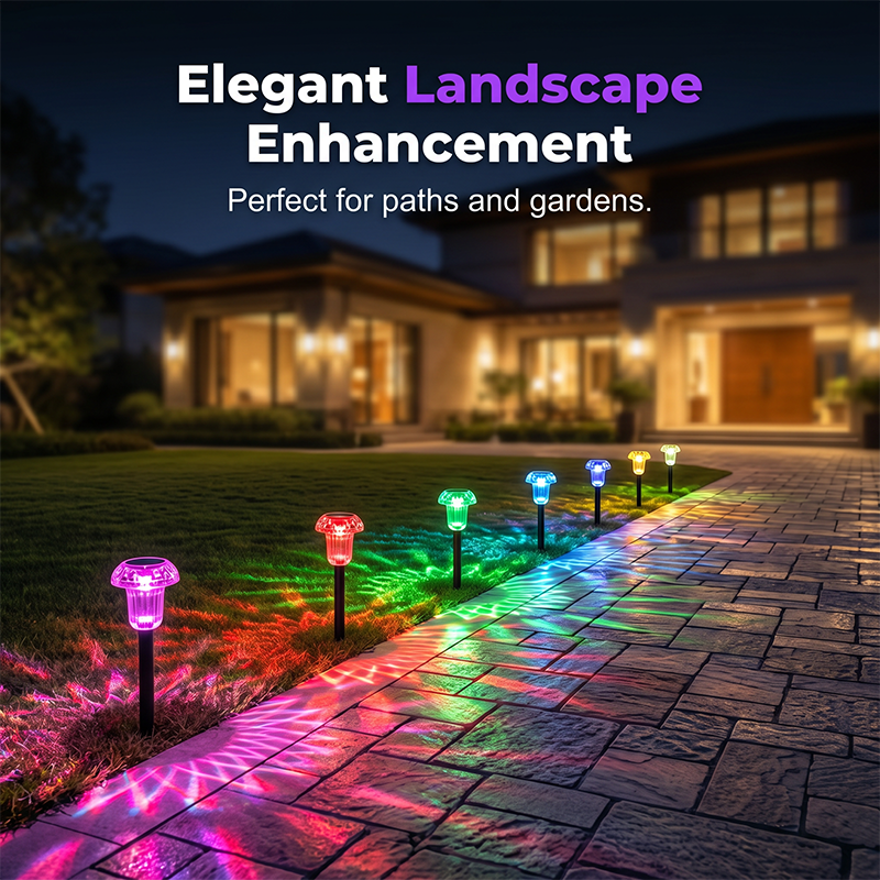 ✨ 50% SCONTO! 🌙 Luci Solari per Vialetti – Silicio Monocristallino – Luce Calda & RGB per Giardino