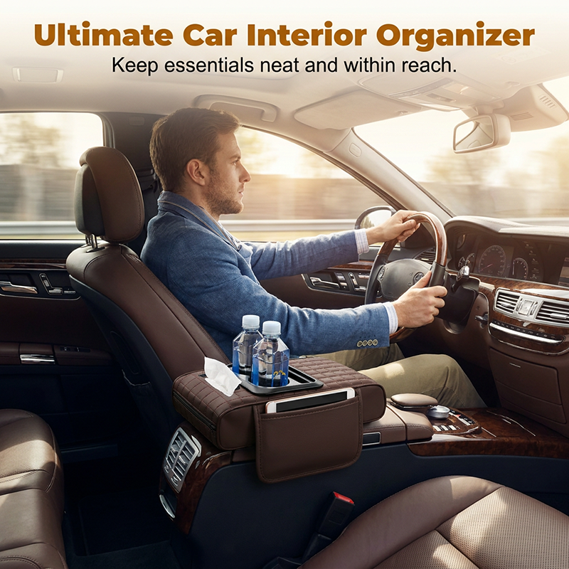 📢📢 50% DI SCONTO!! ⏰🚗 Organizer Multifunzionale per Console Auto e Bracciolo — Massimizza lo spazio interno dell’auto, scomparti multipli, riponi telefono, chiavi, monete e piccoli accessori, installazione semplice ✨