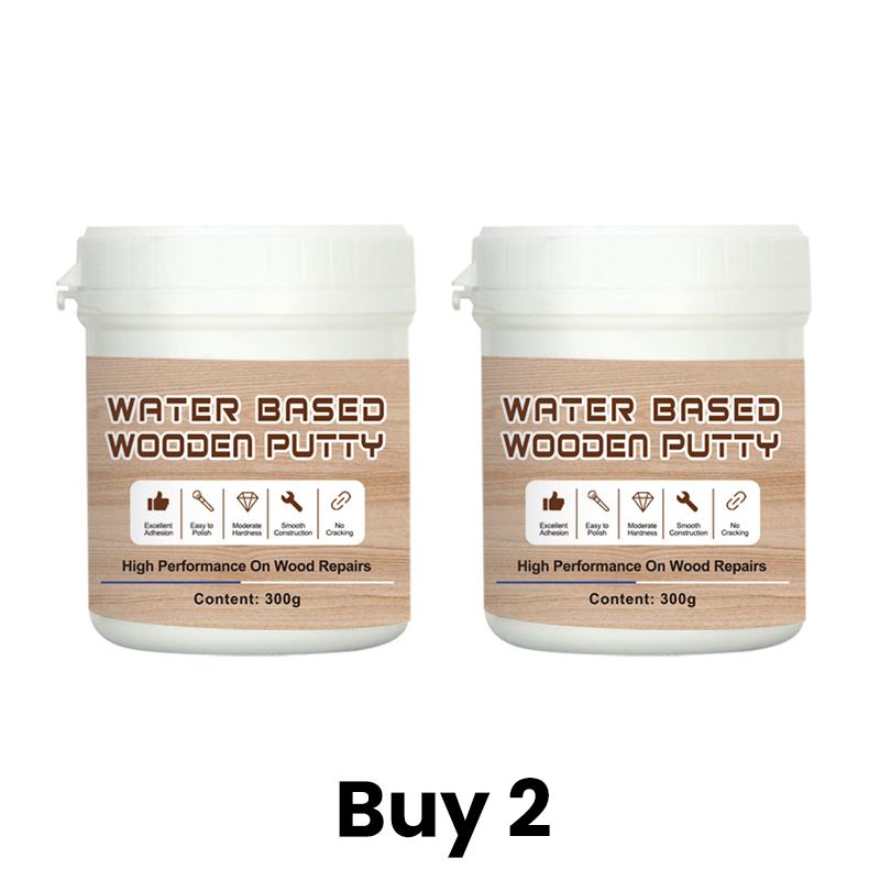 🥳SALDI 2026🥳💞50K+ VENDUTI!🪵🪚 50% DI SCONTO! Stucco per Legno a Base d'Acqua – 300g bianco, riempitivo per crepe, liscio e levigabile. Ripara graffi, buchi e schegge – senza bisogno di un professionista! 💰✨