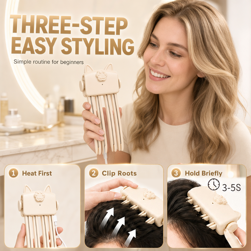 🎉Oltre 48.000 pezzi venduti 💇 Clip riscaldata senza fili per dare volume alle radici, dispositivo portatile per lo styling in viaggio, ideale per capelli lisci e fini