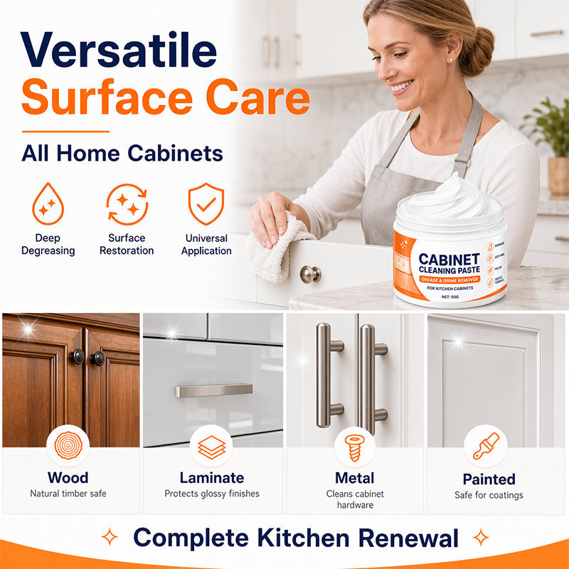 💞Oltre 50.000 pezzi venduti!🏠 50% DI SCONTO! Pasta detergente per mobili in legno – Ridona splendore ai tuoi mobili da cucina unti. Basta sfregare: applica, asciuga e lucida! 🧽✨
