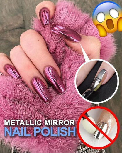 🥳SUPER OFFERTA 2026🥳💞50.000+ VENDUTI!🔥50% DI SCONTO! Smalto per Unghie Metallizzato – Effetto Specchio, Look Glamour per ogni occasione ✨💅