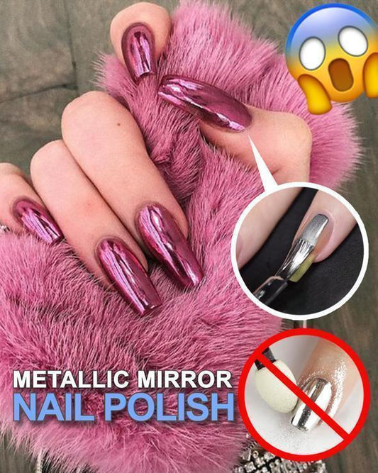 🥳SUPER OFFERTA 2026🥳💞50.000+ VENDUTI!🔥50% DI SCONTO! Smalto per Unghie Metallizzato – Effetto Specchio, Look Glamour per ogni occasione ✨💅