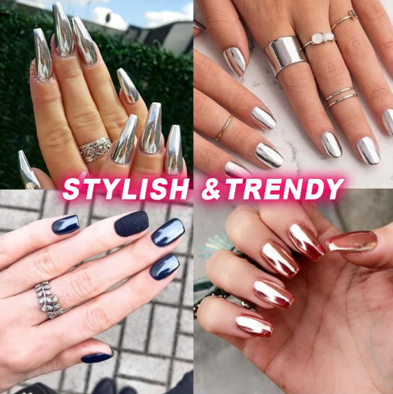 🥳SUPER OFFERTA 2026🥳💞50.000+ VENDUTI!🔥50% DI SCONTO! Smalto per Unghie Metallizzato – Effetto Specchio, Look Glamour per ogni occasione ✨💅