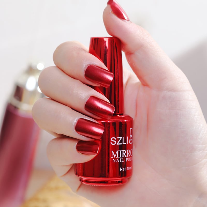 🥳SUPER OFFERTA 2026🥳💞50.000+ VENDUTI!🔥50% DI SCONTO! Smalto per Unghie Metallizzato – Effetto Specchio, Look Glamour per ogni occasione ✨💅