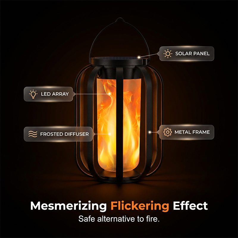 🔥🏮 Da non perdere! 50% DI SCONTO ⏰ ✨ Lanterna Solare a Fiamma – Effetto Fiamma Realistico, Zero Rischio Incendio ✨