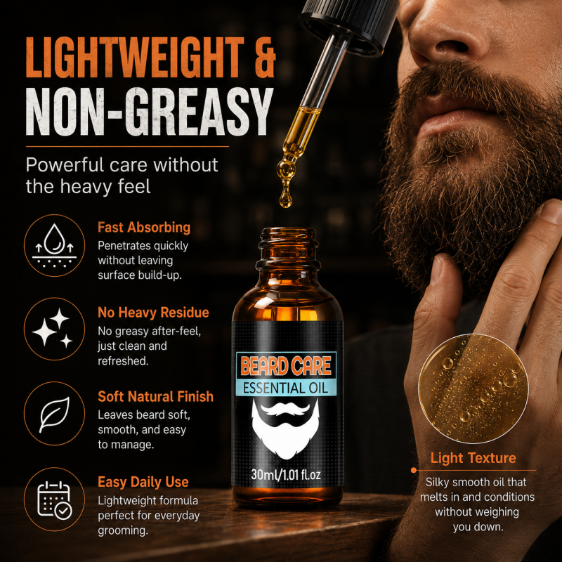 Olio essenziale nutriente per la cura della barba