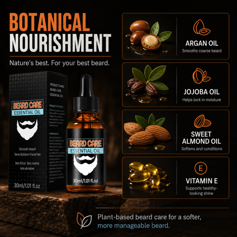 Olio essenziale nutriente per la cura della barba