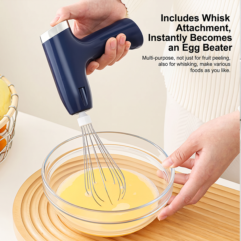 🔥Offerta Caldo 50% DI SCONTO🔥 Sbucciatore Elettrico di Frutta & Mixer – 2-in-1, Ricarica USB, Un Solo Tocco, Sbuccia in 10s 🍎