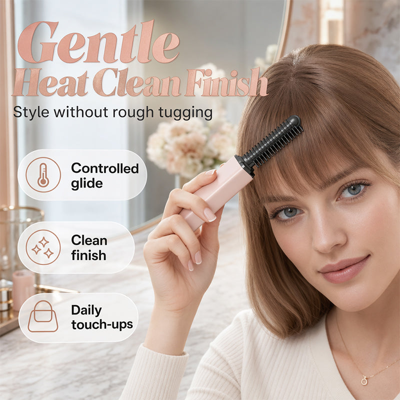 🔥OFFERTA HOT 50% OFF🎁⚡50K+ VENDUTI! 💁Pettine Riscaldato Portatile Wireless per Frangia｜Raddrizzatore per Capelli in 3 Secondi ✨