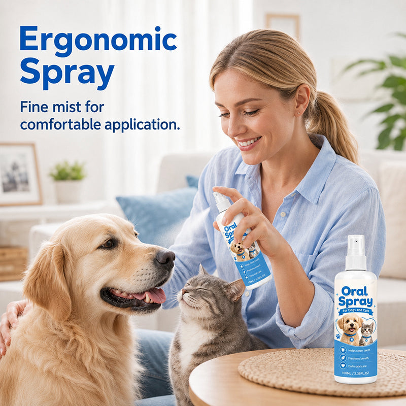 💞 PIÙ DI 50.000 VENDUTI! 🐶🐱 SCONTO 50%! Spray Detergente Orale per Animali – Rinfresca l'alito e favorisce l'igiene orale quotidiana. Nebbia delicata, facile da spruzzare – nessun bisogno di spazzolino! 🌸🦴