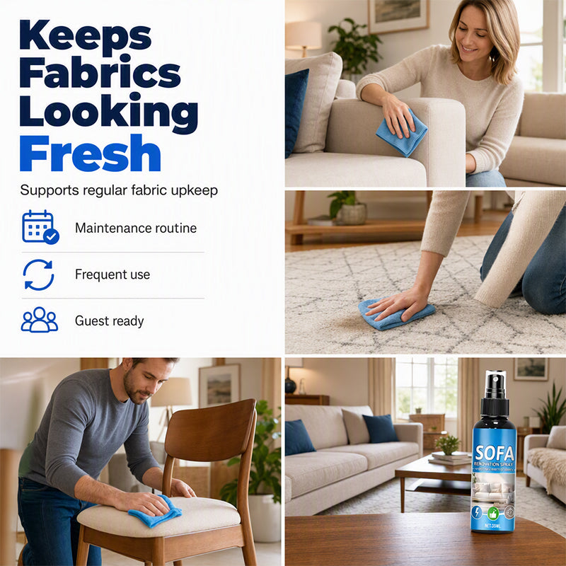 🥳VENDITA CALDA 2026🥳💞OLTRE 50.000 VENDUTI!🛍️✨ 50% DI SCONTO! Spray Detergente per Tessuti Senza Risciacquo – spruzza e asciuga – senza acqua, senza risciacquo. Perfetto per divani, tappeti e imbottiture – freschi in pochi minuti! 🧴💨