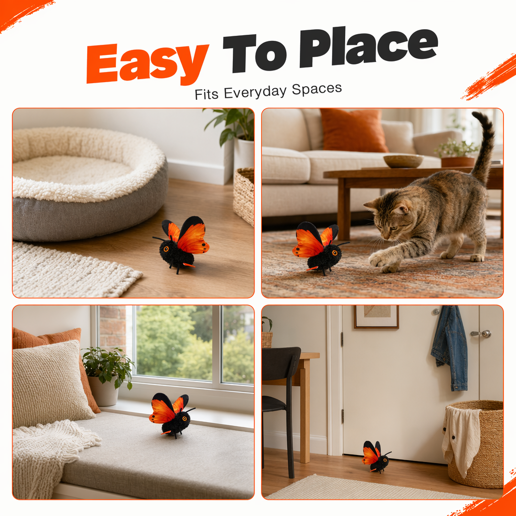 🦋 50% DI SCONTO ORA! 🐱 Giocattolo Farfalla Sensoriale Automatico per Gatti – Istintivo, Morbido & Resistente – Perfetto per il Gioco Attivo in Casa ✨