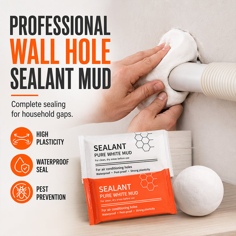 🧱 Mastice Impermeabile per Fori Climatizzatore & Tubi 🔧✨ - Alta Plasticità | Anti-Scarafaggi & Anti-Infiltrazioni | 20g / 50g | 50% DI SCONTO