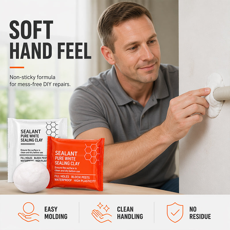 🧱 Mastice Impermeabile per Fori Climatizzatore & Tubi 🔧✨ - Alta Plasticità | Anti-Scarafaggi & Anti-Infiltrazioni | 20g / 50g | 50% DI SCONTO