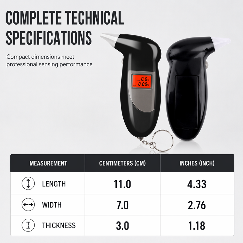 🔥 50% OFF 🔥 Etilometro Portatile per Uso Personale – Rilevatore BAC Preciso con Risposta Rapida, Design Ergonomico e Struttura ABS Affidabile – Ideale per un Consumo Responsabile di Alcol
