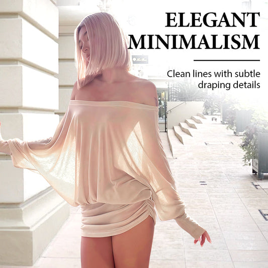 👗✨ Fashionable Off-Shoulder Pleated Skirt—Timeless minimalist style, figure-flattering cut, all-day comfort! ✨👗