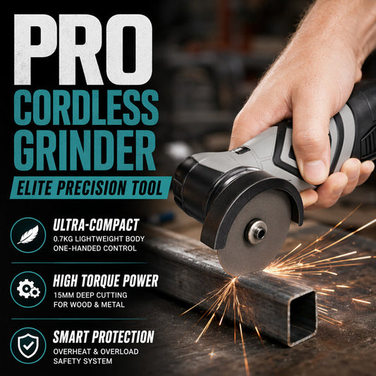 🥳2026 BESTSELLER✨Kit mini smerigliatrice angolare a batteria, leggera e pratica. Ideale per taglio, levigatura e lucidatura di metallo, legno e piastrelle. Compatto per spazi stretti, ricaricabile, perfetto per lavori fai da te e piccole riparazioni🛠️