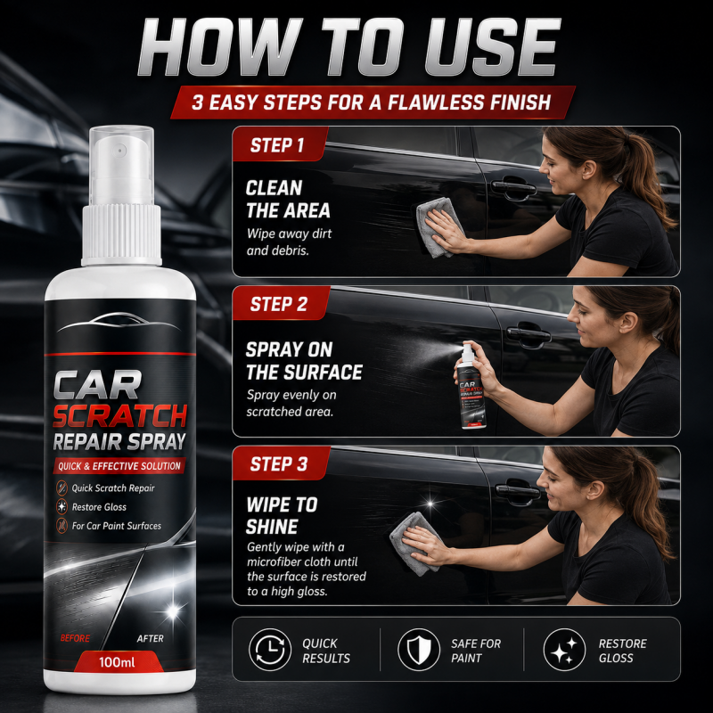 🚗💨 Addio ai graffi sull’auto! Spray riparatore universale, rimuove segni superficiali e riporta la carrozzeria come nuova in pochi istanti ✨