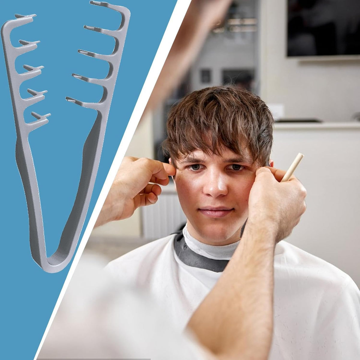 Pettine volumizzante a denti larghi – Pettine professionale per lo styling di capelli da uomo e donna