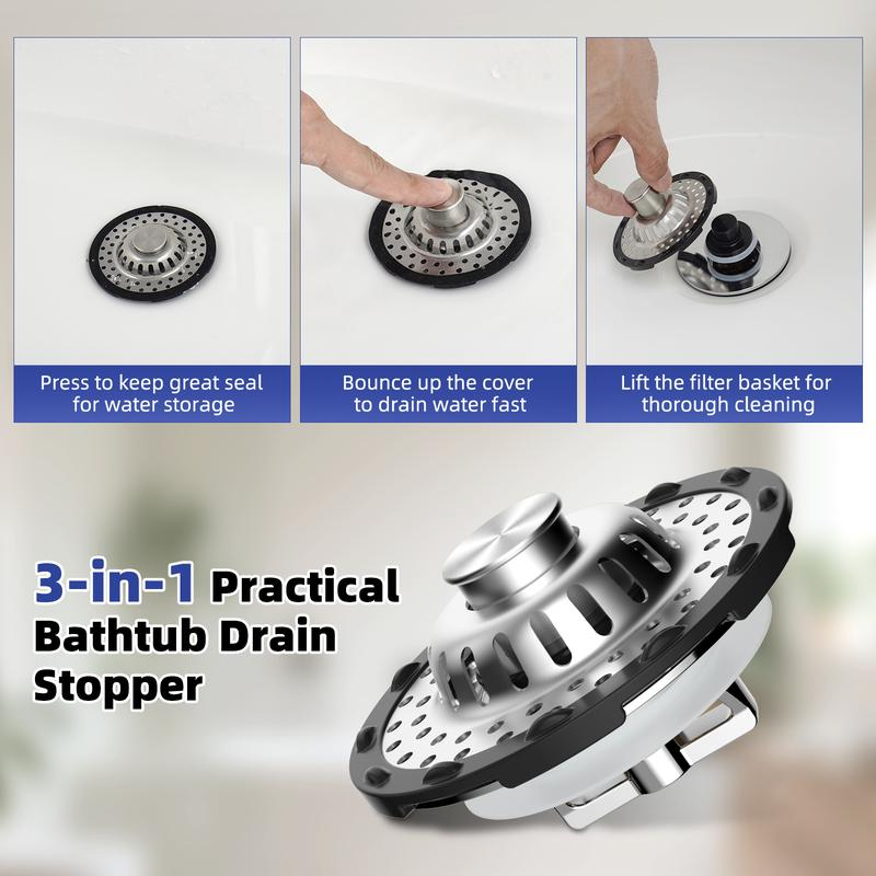 🔪 50% DI SCONTO! 🍳 Filtro per lavello da cucina in acciaio inox – Antiruggine e doppia funzione (tappo + filtro) per frutta, verdura e pasta