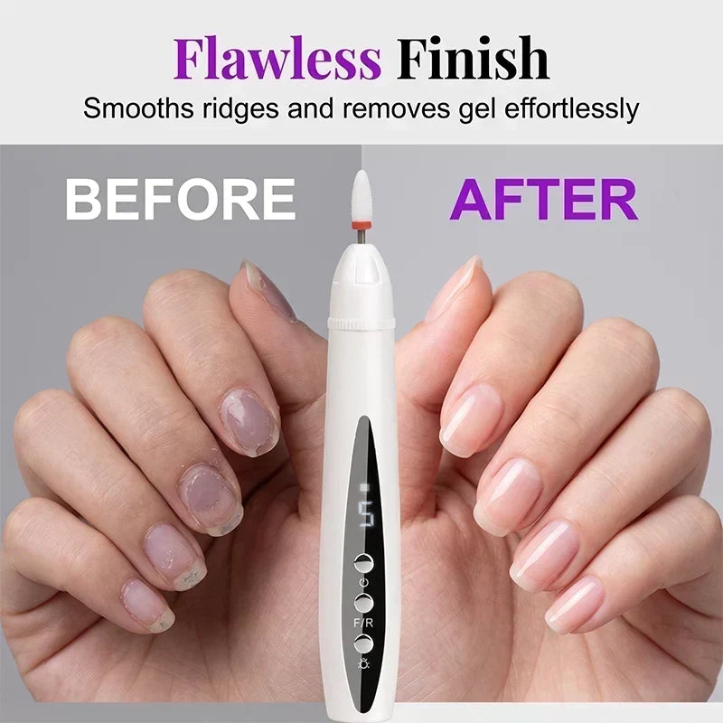 💅✨ Fresa per Unghie Elettrica 2 in 1 con Lampada UV – Portatile, Senza Fili, Per Manicure da Salone Professionale a Casa 💖🔋