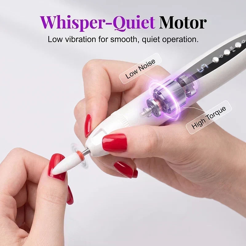 💅✨ Fresa per Unghie Elettrica 2 in 1 con Lampada UV – Portatile, Senza Fili, Per Manicure da Salone Professionale a Casa 💖🔋