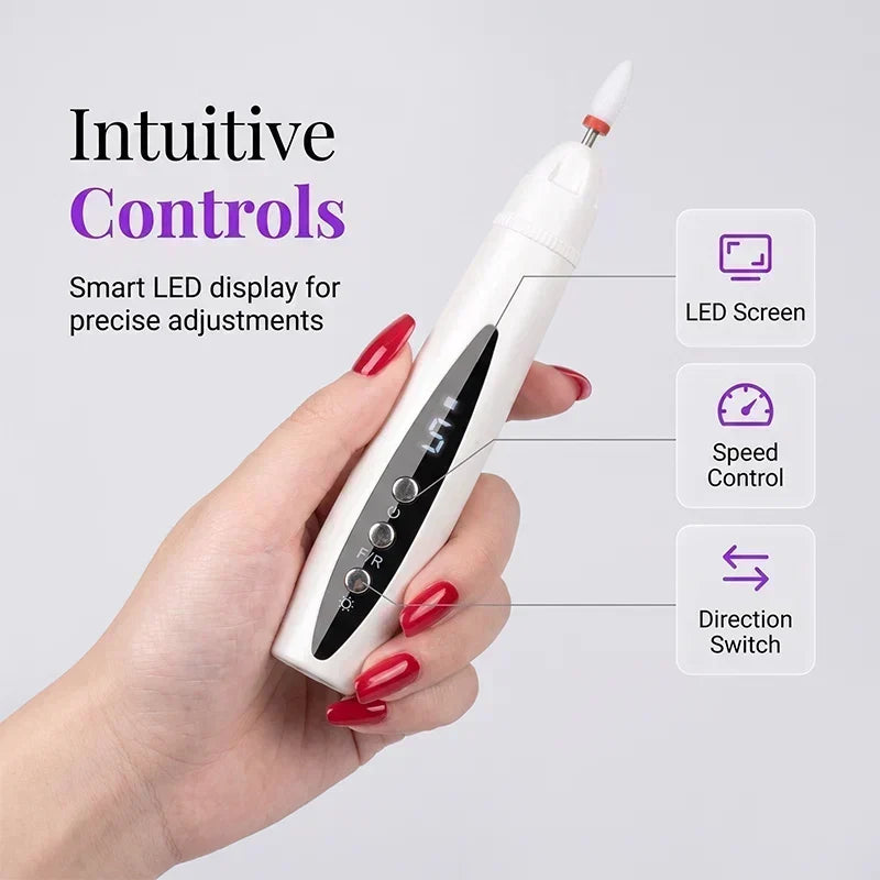 💅✨ Fresa per Unghie Elettrica 2 in 1 con Lampada UV – Portatile, Senza Fili, Per Manicure da Salone Professionale a Casa 💖🔋