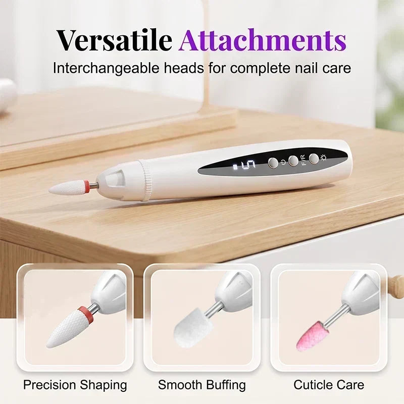 💅✨ Fresa per Unghie Elettrica 2 in 1 con Lampada UV – Portatile, Senza Fili, Per Manicure da Salone Professionale a Casa 💖🔋