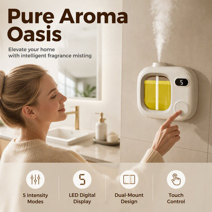 🕯️-50% ORA! ✨Diffusore Aromi LED Smart con Controllo Nebbia – Macchina Profumatore Montabile a Parete