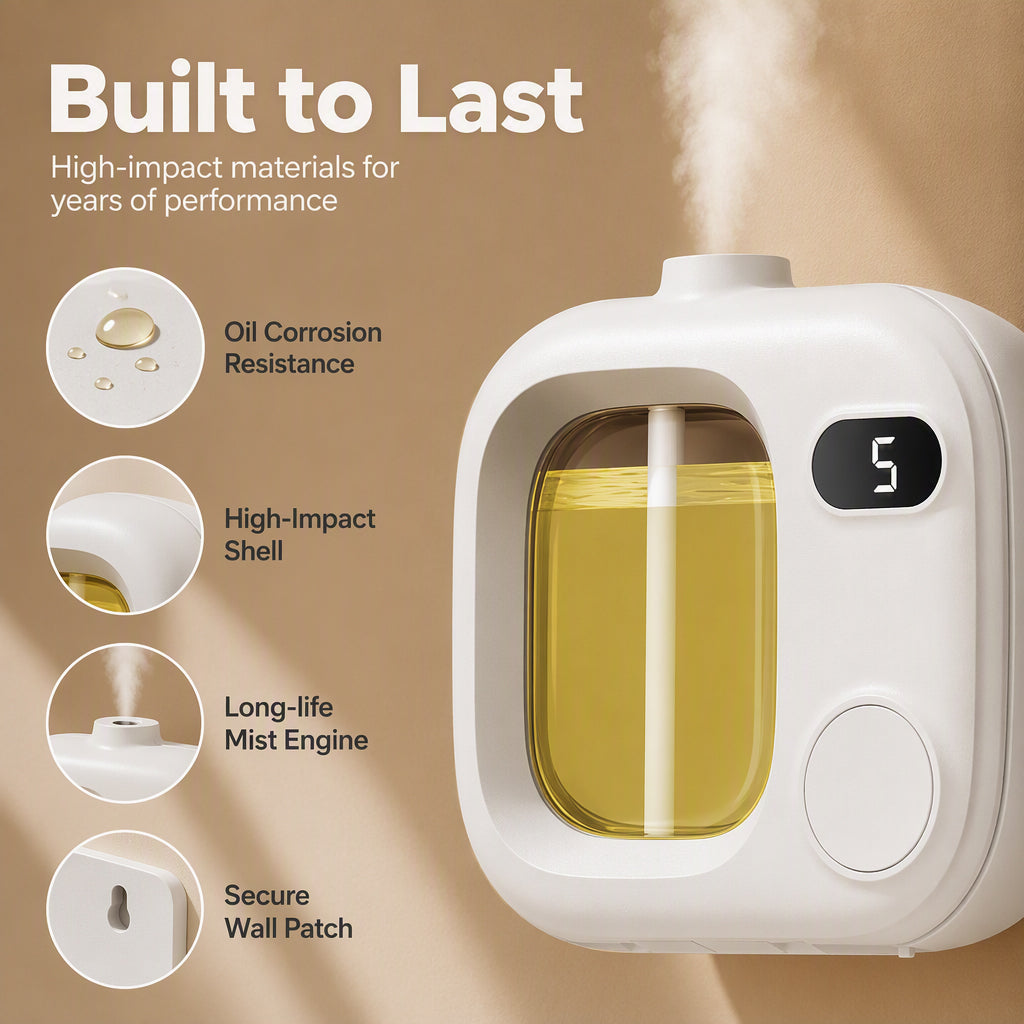 🕯️-50% ORA! ✨Diffusore Aromi LED Smart con Controllo Nebbia – Macchina Profumatore Montabile a Parete