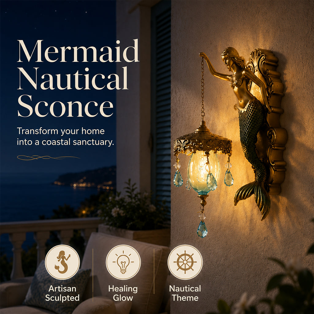 🧜‍♀️✨ 50% DI SCONTO! Applique Murale Vintage Sirena – Design Marittimo, Fascino Nostalgico & Luce d’Atmosfera – Perfetta per Corridoio, Bagno e Decorazione Nautica 🏮🌊