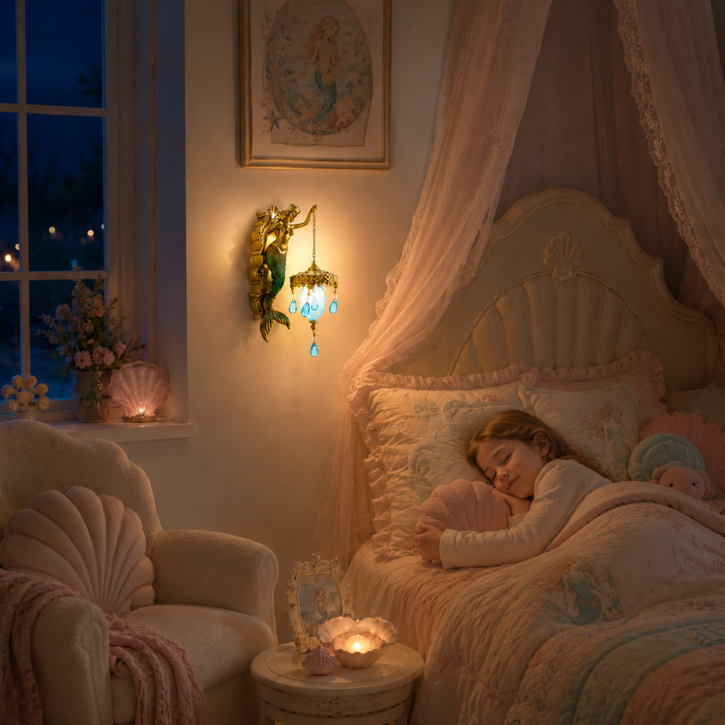 🧜‍♀️✨ 50% DI SCONTO! Applique Murale Vintage Sirena – Design Marittimo, Fascino Nostalgico & Luce d’Atmosfera – Perfetta per Corridoio, Bagno e Decorazione Nautica 🏮🌊