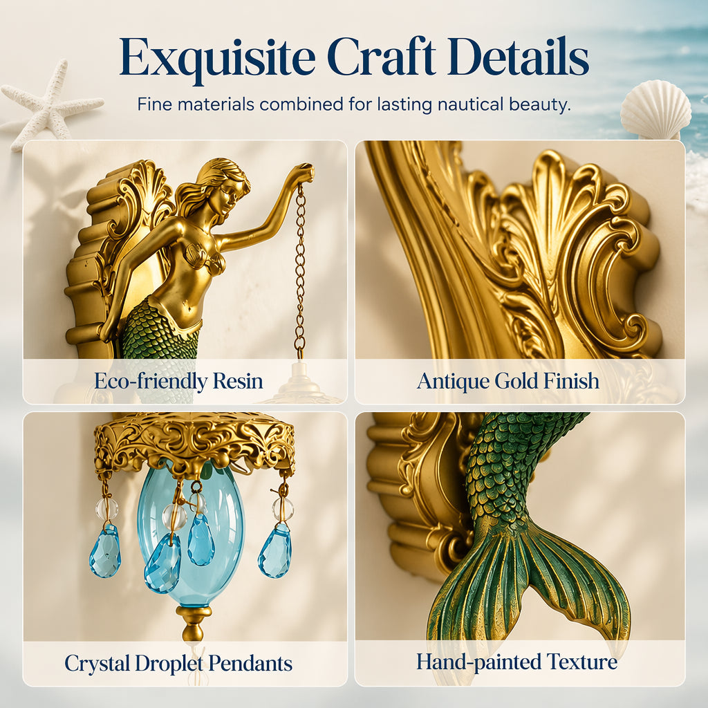 🧜‍♀️✨ 50% DI SCONTO! Applique Murale Vintage Sirena – Design Marittimo, Fascino Nostalgico & Luce d’Atmosfera – Perfetta per Corridoio, Bagno e Decorazione Nautica 🏮🌊
