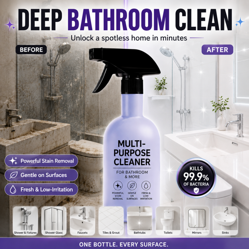⏳🔥Sconto del 50% per un periodo limitato! ⏰🧼 Spray detergente multiuso al bicarbonato, sgrassante e igienizzante 🏠