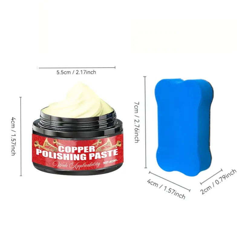 🎺🚫 50% DI SCONTO! Smetti di strofinare i tuoi oggetti in ottone opachi! Questa pasta lucidante con spugna elimina ossidazione e graffi lasciando una finitura a specchio – senza danni.