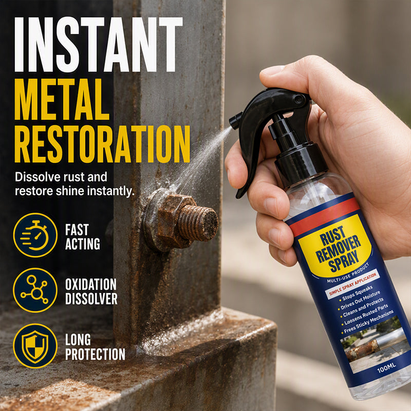 🥳 FAVORITO DE 2026 🥳 Spray lubrificante e anti-ferrugem – Restauração instantânea de metais, previne a formação de ferrugem – Aplicação fácil com uma só mão! 🔧💨