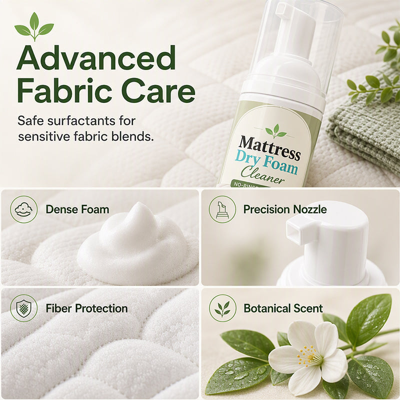Detergente per materassi in schiuma secca senza risciacquo