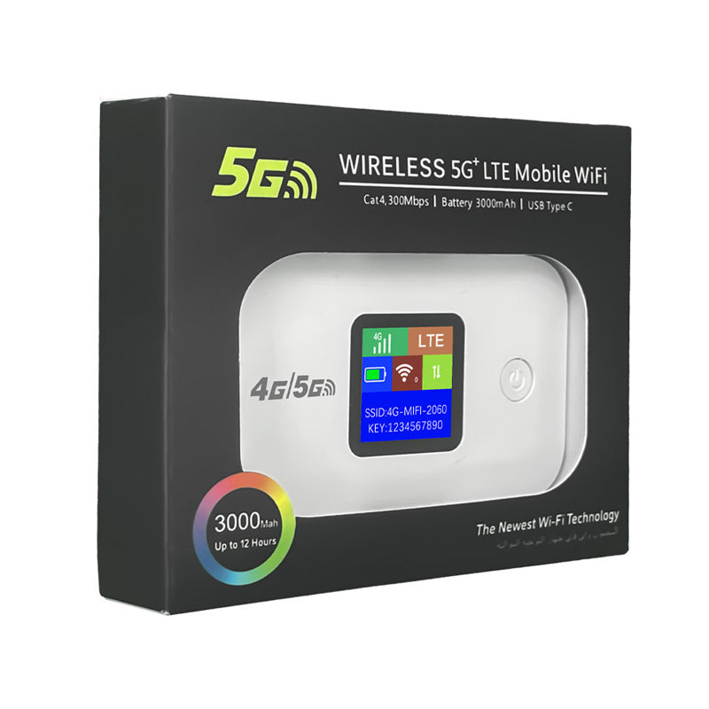 🌍Connettiti ovunque! Hotspot WiFi Mobile 4G/5G LTE – Velocità fino a 300Mbps, connetti più dispositivi contemporaneamente, sicurezza e privacy garantite