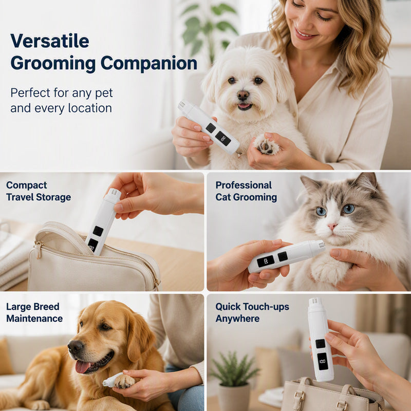 🔥Offerta imperdibile: SCONTO DEL 50%🔥 Tagliaunghie per animali domestici con LED e indicatore di carica – Silenzioso, USB-C, per cani e gatti 🐾
