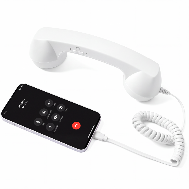 🎄Joulumyynti📞Retro-puhelimen kuuloke iPhonelle ja Androidille, Type-C-liitännällä varustettu vanhanaikainen puhelimen kuuloke HD-mikrofonilla ja kaiuttimella
