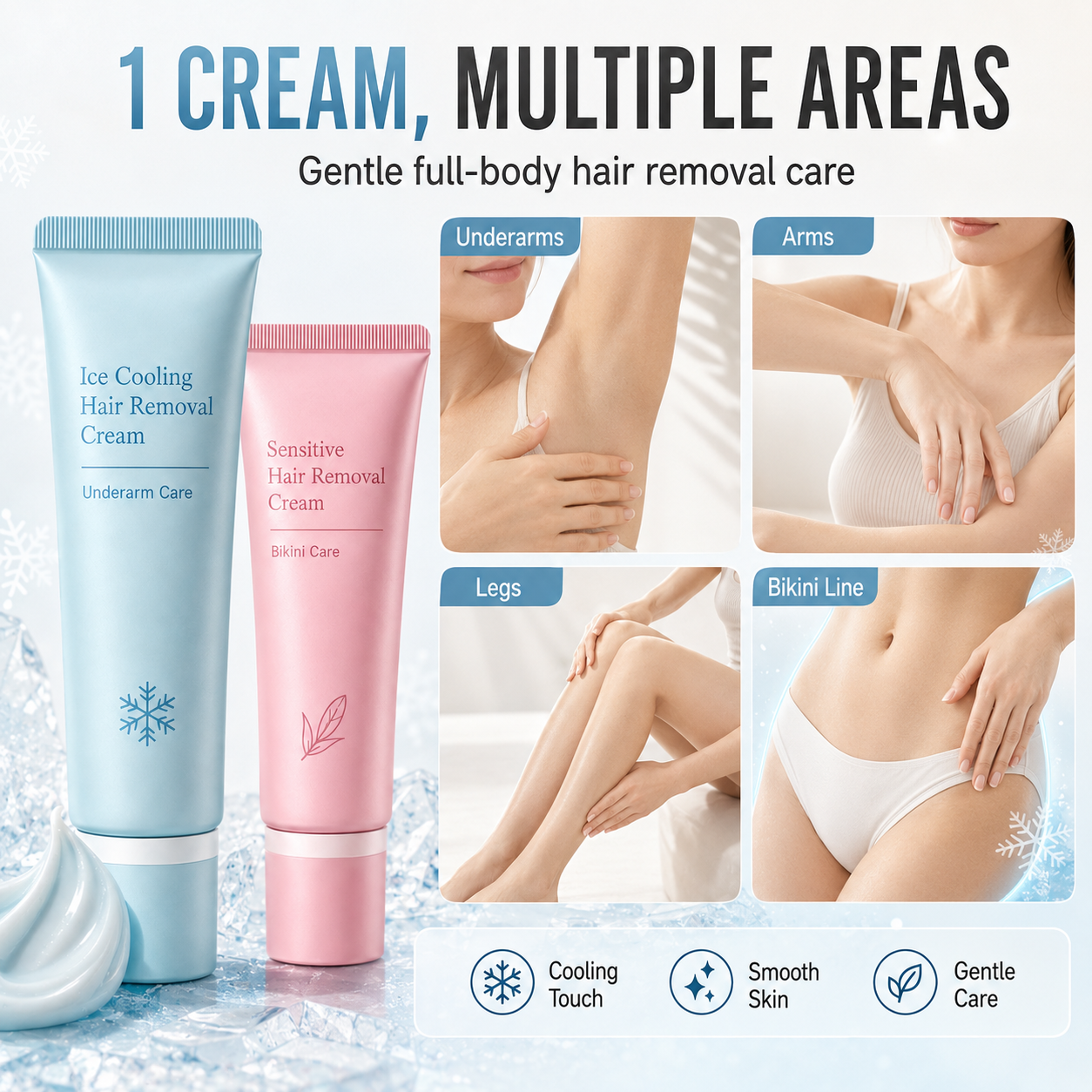 🧴🌸 Crema depilatoria delicata – Pelle vellutata in pochi minuti! ✨