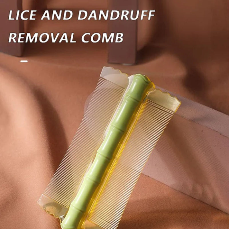 ✨️Compra 1 prendi 1 gratis🔥 🎋💇‍♀️Proteggi il tuo cuoio capelluto！Nutri i tuoi capelli！🎋Pettine a doppio lato in bambù con denti fini