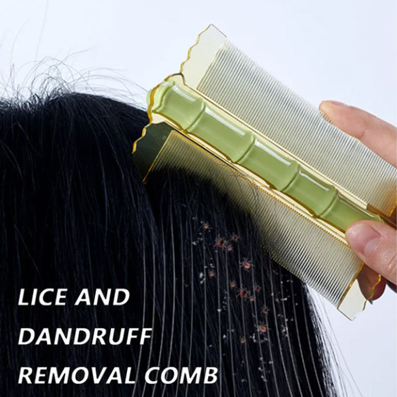 ✨️Compra 1 prendi 1 gratis🔥 🎋💇‍♀️Proteggi il tuo cuoio capelluto！Nutri i tuoi capelli！🎋Pettine a doppio lato in bambù con denti fini